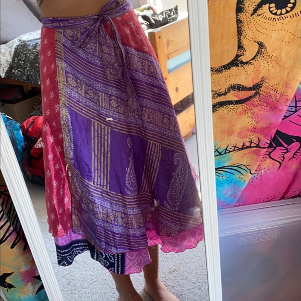 reversible silk skirt ! 💕✨
